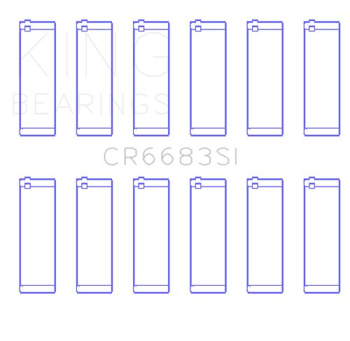 King Engine Bearings ChevrolET 262 (Od+.002in) (Size +0.25mm) Connecting Rod Bearing Set - CR6683SI0.25 Photo - Primary
