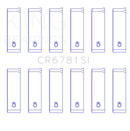 King Engine Bearings Chrysler 2.7L (Od+.002in) (Size +0.25mm) Connecting Rod Bearing Set - CR6781SI0.25 Photo - Primary