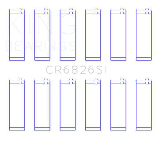King Engine Bearings HolDEn 175/190 3.6L (Size +0.50mm) Connecting Rod Bearing Set - CR6826SI0.5 Photo - Primary