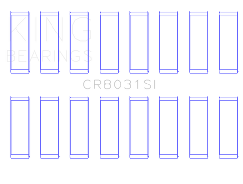 King Engine Bearings Chrysler Jeep V8 287 4.7L (Od+.002in) (Size +0.75mm) Connecting Rod Bearing Set - CR8031SI0.75 Photo - Primary