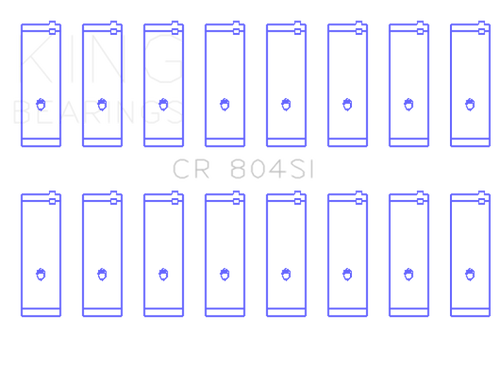 King Engine Bearings Ford 260Ci 289Ci 302 5.0L Windsor (Size STDX) Connecting Rod Bearing Set - CR804SISTDX Photo - Primary