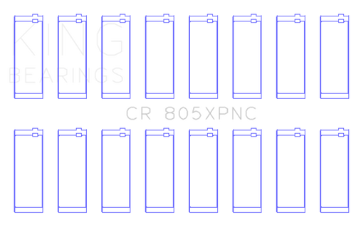 King Engine Bearings Chrysler 273Ci 318Ci 340Ci 360Ci (Size STDX) Connecting Rod Bearing Set - CR805XPNCSTDX Photo - Primary