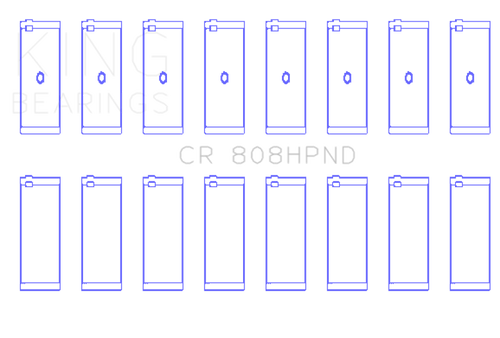 King Engine Bearings ChevrolET BBC 369-502 Gen Iv/V/Vi(Size STDX) Connecting Rod Bearing Set - CR808HPNDSTDX Photo - Primary