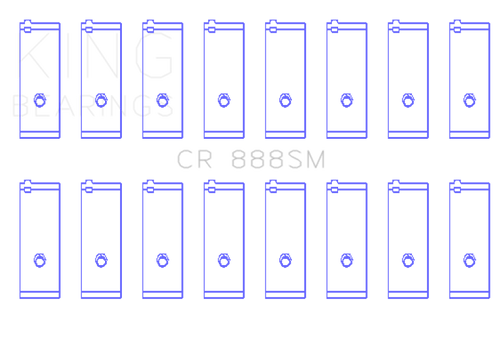 King Engine Bearings Toyota 1Uz-Fe/2Uz-Fe/3Uz-Fe (Size +0.25mm) Connecting Rod Bearing Set - CR888SM0.25 Photo - Primary