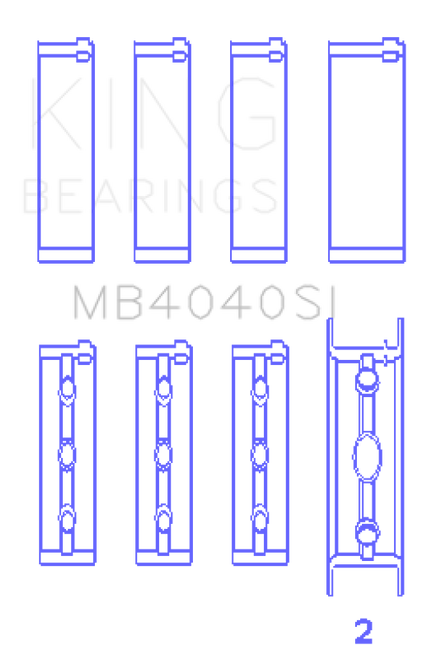 King Engine Bearings Chrysler 215 Ohv (Size +1.0mm) Main Bearing Set - MB4040SI1.0 Photo - Primary