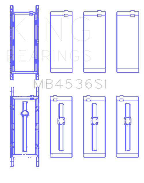King Engine Bearings Mini Cooper B38A15M0 (Size +0.25mm) Main Bearing Set - MB4536SI0.25 Photo - Primary