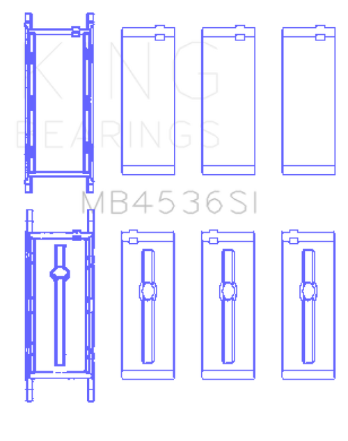 King Engine Bearings Mini Cooper B38A15M0 (Size +0.50mm) Main Bearing Set - MB4536SI0.5 Photo - Primary