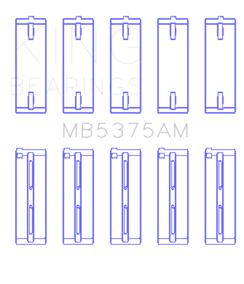King Engine Bearings Toyota 2Zzge (Size +0.50mm) Main Bearing Set - MB5375AM0.5 Photo - Primary