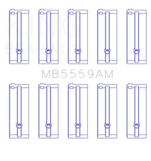 King Engine Bearings Isuzu 4Zb1 (Size +0.25mm) Main Bearing Set - MB5559AM0.25 Photo - Primary