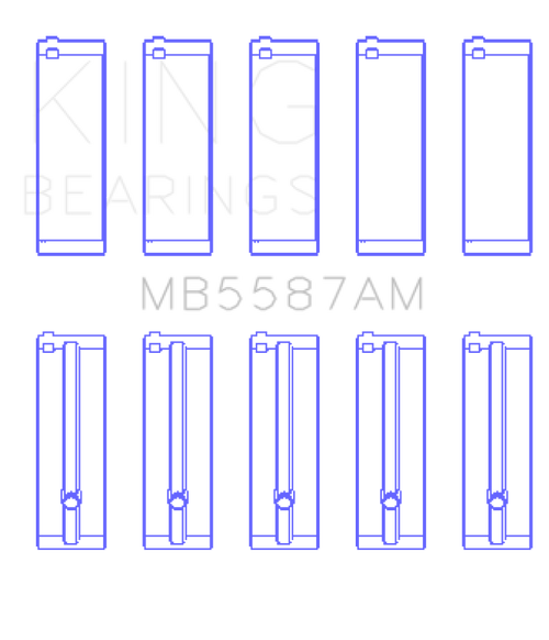 King Engine Bearings Suzuki G15A/G16A/B (Size +0.50mm) Main Bearing Set - MB5587AM0.5 Photo - Primary