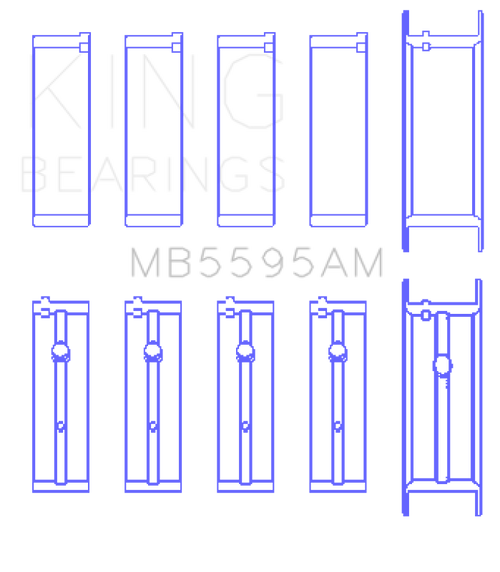 King Engine Bearings Datsun Ka-24E (Size +0.25mm) Main Bearing Set - MB5595AM0.25 Photo - Primary