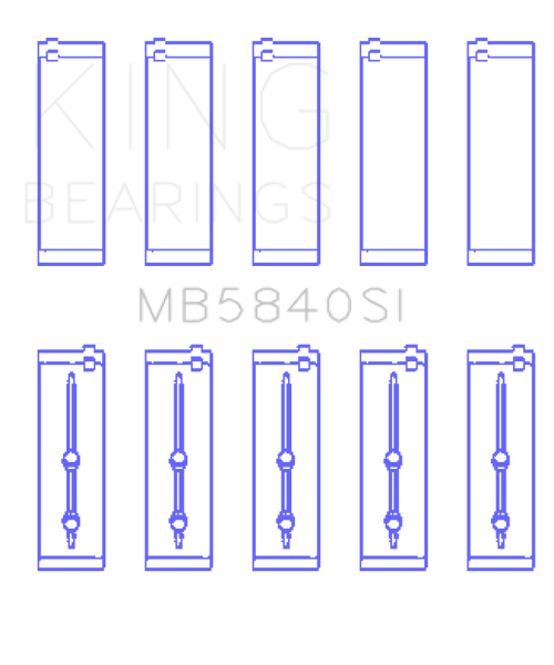 King Engine Bearings Chrysler/Dodge Gen Iii Hemi 5.7/6.1/6.4 (Size +0.25mm) Main Bearing Set - MB5840SI0.25 Photo - Primary