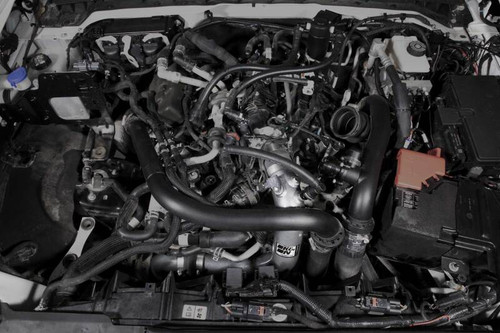 K&N 2023 Ford Bronco Raptor 3.0L V6 Aluminum Charge Pipe Kit - Gunmetal Gray - 77-1020KC Photo - Mounted