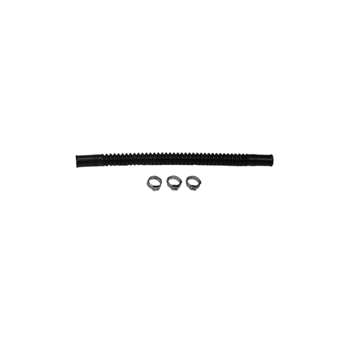 Deatschwerks Convoluted Tubing 200mm Length x 8mm ID Side 1 x 8mm ID Side 2 - Black - 9-CT-8-516 Photo - Primary