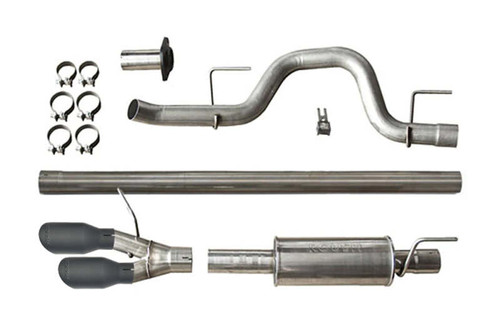 Roush 10-14 Ford F-150 / Raptor 6.2L Side Exit Black Tip Cat Back Exhaust - 421711-BLK Photo - Primary