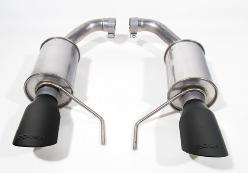 Roush 15-26 Mustang V6 / EcoBoost Black Tip Axle Back Exhaust - 421837-BLK Photo - Primary