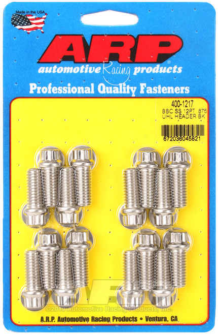 ARP BB Chevy SS 12pt .875 UHL header bolt kit - 400-1217 Photo - Primary