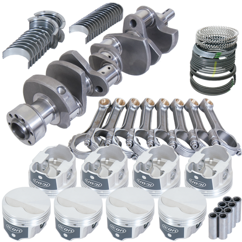 Eagle Chevy LT1350 1Pc 3.480in Crank 5.700in I-Beam Rods -3.7cc 4.040in Pistons Rotating Assembly - 13302L040 Photo - Primary