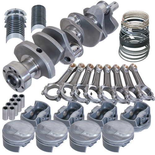 Eagle Chevy 454 1Pc 4.250in Crank 6.385in I-Beam Rods 18cc Dome 4.350in Pistons Rotating Assembly - 18022L100 Photo - Primary