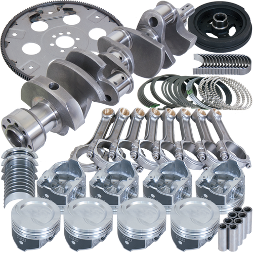 Eagle Chevy 350 1Pc 3.750in Crank 5.700in I-Beam Rod 4.040in Pistons 168 Tooth FP Balanced Assembly - B13004L04068 Photo - Primary