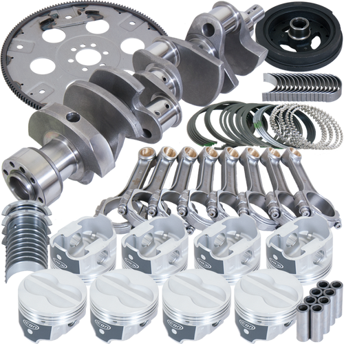 Eagle Chevy 350 1Pc 3.750in Crank 5.700in I-Beam Rod 4.000in Pistons 168 Tooth FP Balanced Assembly - B13009L00068 Photo - Primary