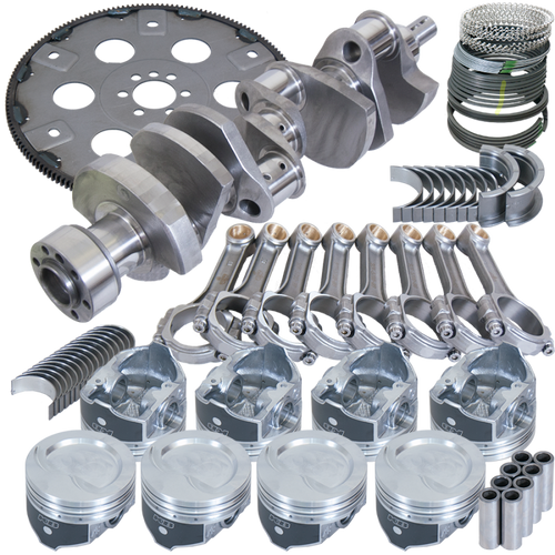 Eagle Chevy 350 1Pc 3.750in Crank 5.700in I-Beam Rod 4.000in Pistons 168 Tooth FP Balanced Assembly - B13054L00068 Photo - Primary