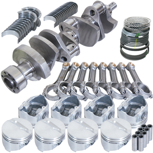 Eagle Chevy 350 1Pc 3.750in Crank 5.700in I-Beam Rods 4.000in Pistons 168 Tooth FP Balanced Assembly - B13055L00068 Photo - Primary