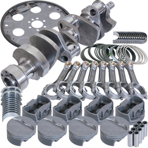 Eagle Chevy LT1350 1Pc 3.750in Crank 5.700in I-Beam Rods 4.000in Pistons 168 Tooth FP Bal Assembly - B13554L00068 Photo - Primary