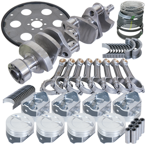 Eagle Chevy 350 1Pc 3.750in Crank 5.700in I-Beam Rods 4.060in Pistons 153 Tooth FP Balanced Assembly - B15404L06053 Photo - Primary