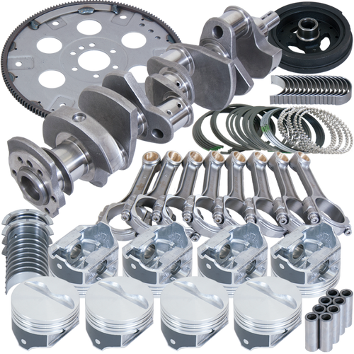 Eagle Chevy 350 1Pc 3.750in Crank 5.700in I-Beam Rods 4.000in Pistons 153 Tooth FP Balanced Assembly - B15405L00053 Photo - Primary