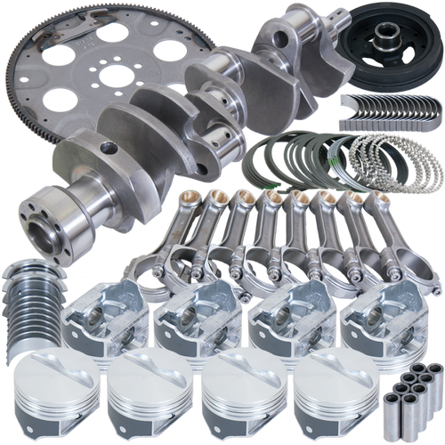 Eagle Chevy 350 1Pc 3.750in Crank 5.700in I-Beam Rods 4.000in Pistons 153 Tooth FP Balanced Assembly - B15405L00053 Photo - Primary