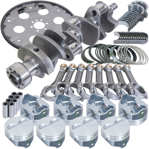 Eagle Chevy 350 1Pc 3.750in Crank 5.700in I-Beam Rods 4.030in Pistons 168 Tooth FP Balanced Assembly - B15405L03068 Photo - Primary