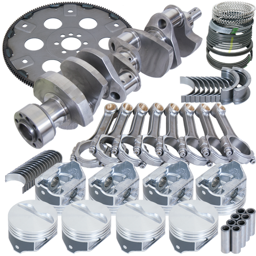 Eagle Chevy 350 1Pc 3.750in Crank 5.700in I-Beam Rods 4.000in Pistons 168 Tooth FP Balanced Assembly - B15455L04068 Photo - Primary