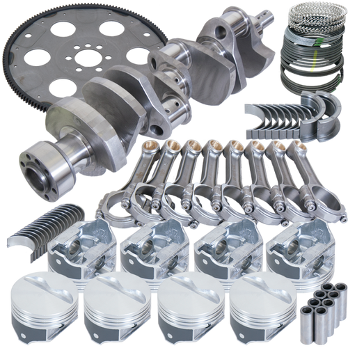 Eagle Chevy 350 1Pc 3.750in Crank 5.700in I-Beam Rods 4.000in Pistons 153 Tooth FP Balanced Assembly - B15455L06053 Photo - Primary