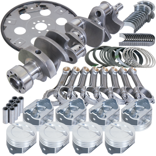 Eagle Chevy 350 1Pc 3.750in Crank 5.700in I-Beam Rods 4.000in Pistons 168 Tooth FP Balanced Assembly - B15504L00068 Photo - Primary