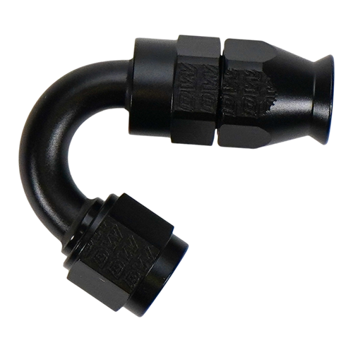 DeatschWerks 6AN Female Flare Swivel (Incl Ferule/Olive) 150-degree Hose End PTFE - 6-02-0879-B Photo - Primary