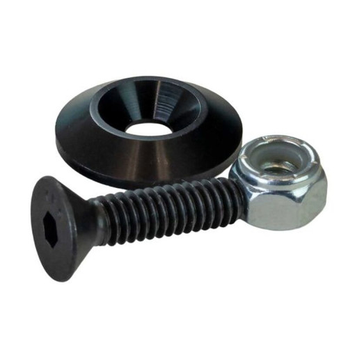 Moroso 1in Taper Washer - Black Anodized (10 Pack w/Hardware) - 71683 User 1