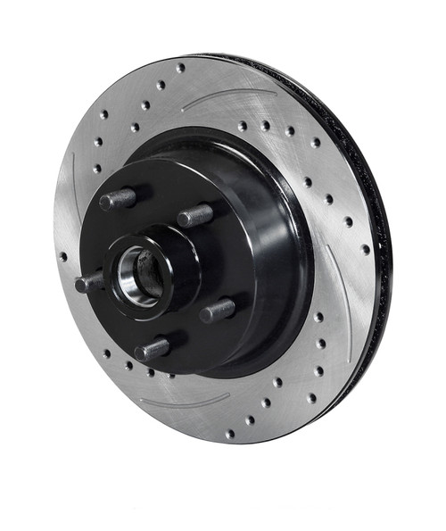 Wilwood 70-73 Ford Mustang 5x4.5 SRP Drilled Performance Front Rotor & Hat R/H - Black - 160-14325-BK Photo - Primary