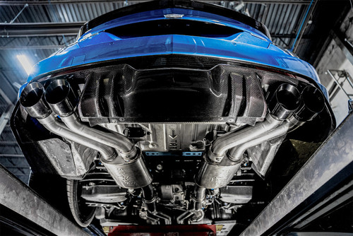 Stainless Works 22-25 Cadillac CT5-V Blackwing Catback Exhaust - Black Chrome Tips - CT5V22CB-BC Photo - lifestyle view