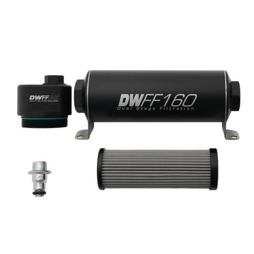 DeatschWerks DWFFR-X 160mm Billet Fuel Filter Regulator - 10 Micron - 8-FFR-160-010K Photo - Primary