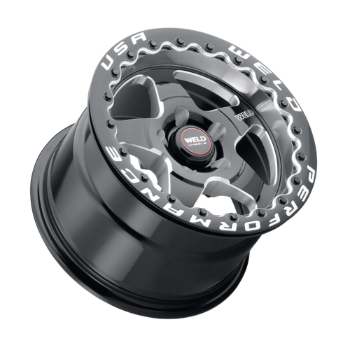 Weld 18x10 Ventura Bead Lock 5x114.3 ET45 BS7.27 Gloss BLK MIL DIA 78.1 - S90480067P45 Photo - Close Up