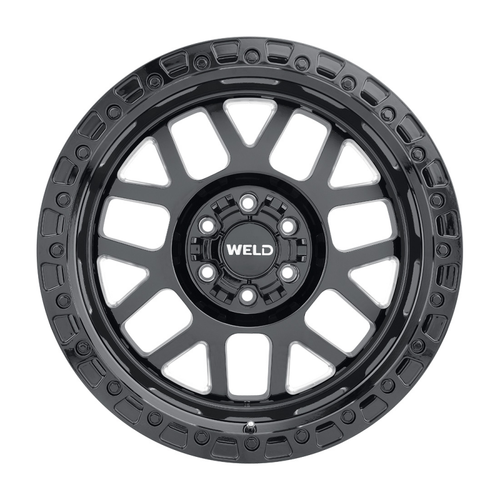 Weld Off-Road 20x9 Cinch Beadlock 6x135 / 6x139.7 / ET 00 / BS 4.50 / Gloss BLK MIL / BLK Ring 106.1 - W10509098501 Photo - Close Up