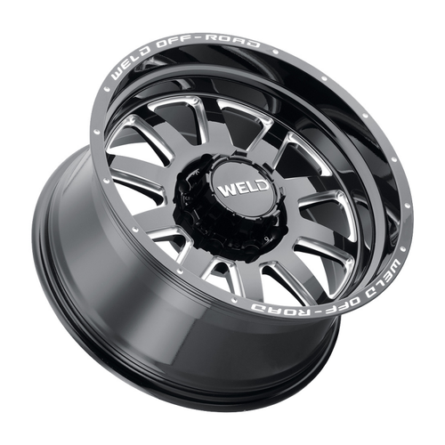 Weld Off-Road W102 20X9 Stealth 8X180 ET00 BS5 Gloss Black MIL 124.3 - W10209018501 Photo - Close Up