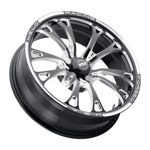Weld V-Series 1-Piece 15x3.5 / Spindle Mount / 1.75in. BS Gloss Black Milled Wheel - 84C-15001-B Photo - Close Up