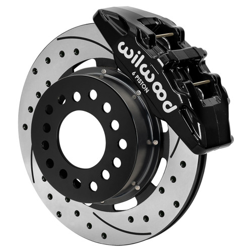Wilwood Ford Mustang II Dynapro Front Brake Kit w/ 12.19in Drilled & Slotted Rotor - Black - 140-18365-D Photo - Primary
