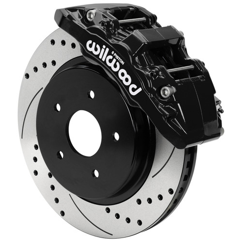 Wilwood 13-18 RAM 1500 4WD Aerolite 6R Kit 5 x 5.50in Hub - 13.38in Drilled & Slotted Rotor - Black - 140-18208-D Photo - Primary