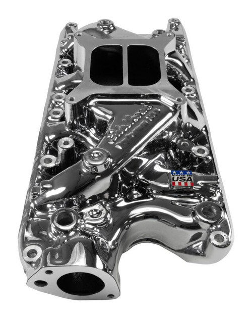 Edelbrock SB Ford Performer Intake Manifold - Chrome  Plasma Finish - 2121-CP Photo - Primary