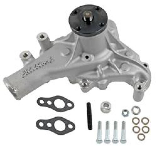 Edelbrock Water Pump for Small-Block Chevy in Satin Finish (Long) - 88110 Photo - Primary