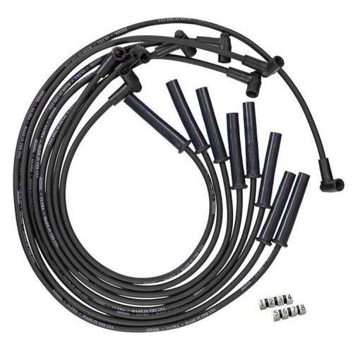 Moroso GM BBC 366-454 HEI-Style w/Coil In Cap Ultra 350 8mm Multi-Angle Spark Plug Wire Set - Black - 51038 User 1