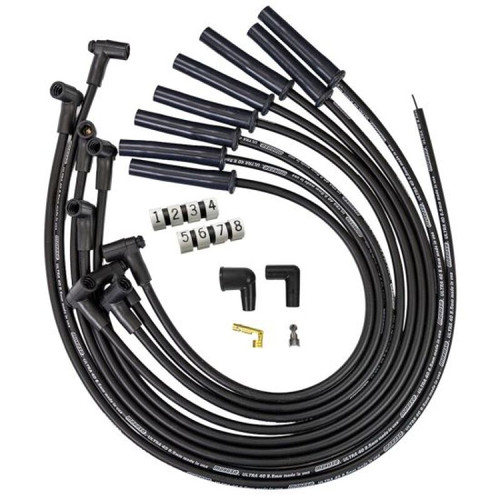 Moroso GM BBC 366-454 HEI-Style w/o Coil In Cap Ultra 40 8.5mm Multi-Angle Spark Plug Wire Set - Blk - 73761 User 1